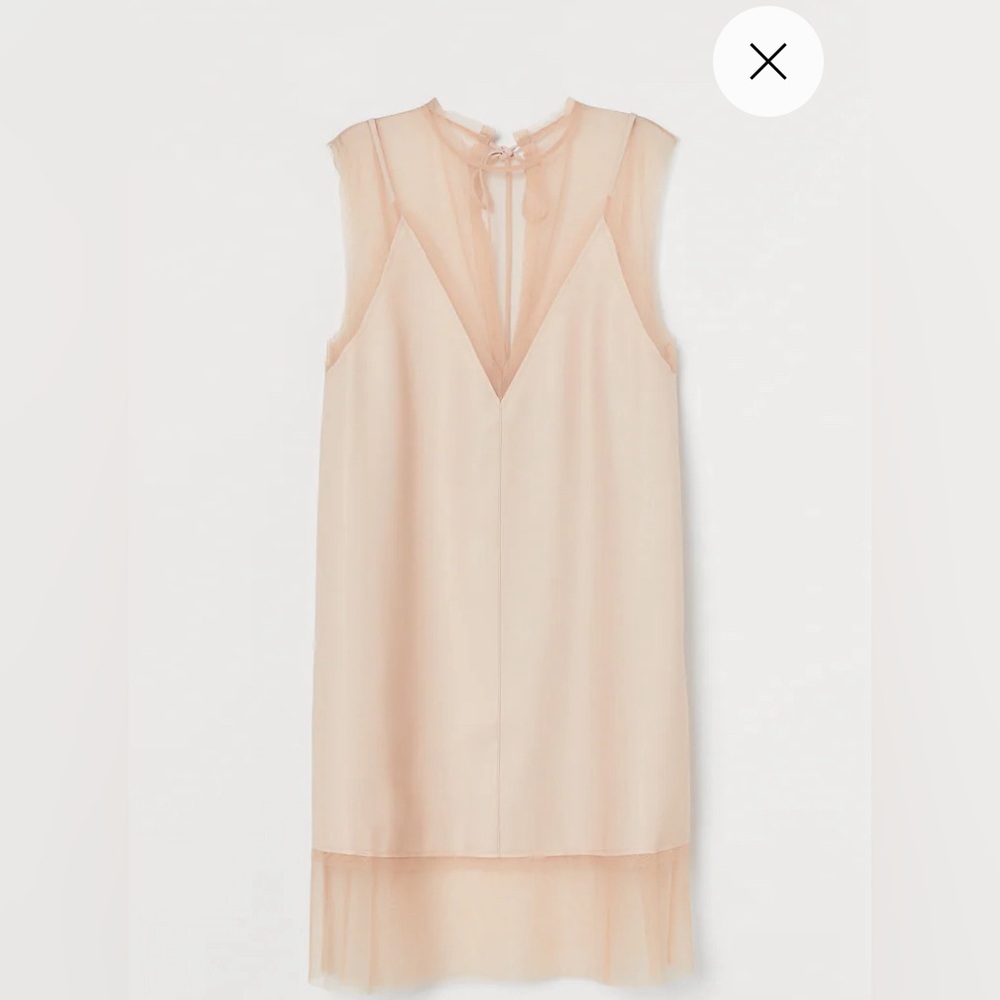 H&M Studio Mesh-detail Mini Dress